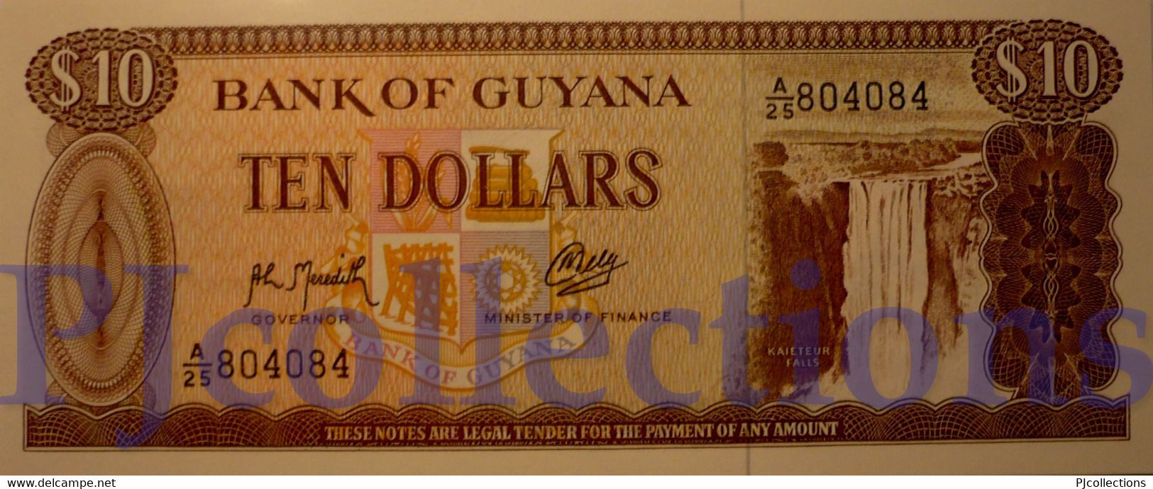 GUYANA 10 DOLLARS 1992 PICK 23f UNC - Guyana