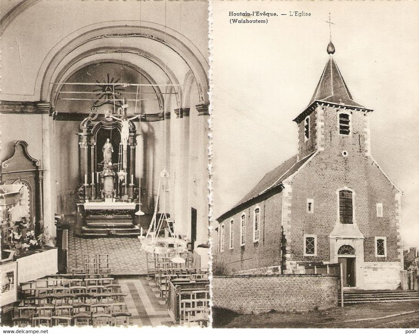 Walshoutem / Houtain-l'Evêque : L'Eglise ---- 2 Cp - Landen