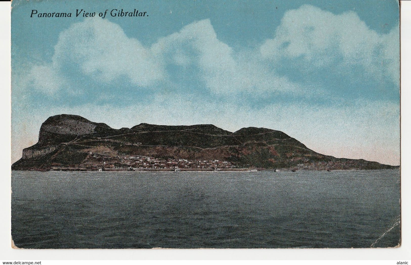 GIBRALTAR3 CPA -GIBRALTAR FROM NORTH FRONT--??//ROCK FROMTHE NEW BRIDGE CIRCULEE 1907-//PANORANA VIEW - Gibraltar