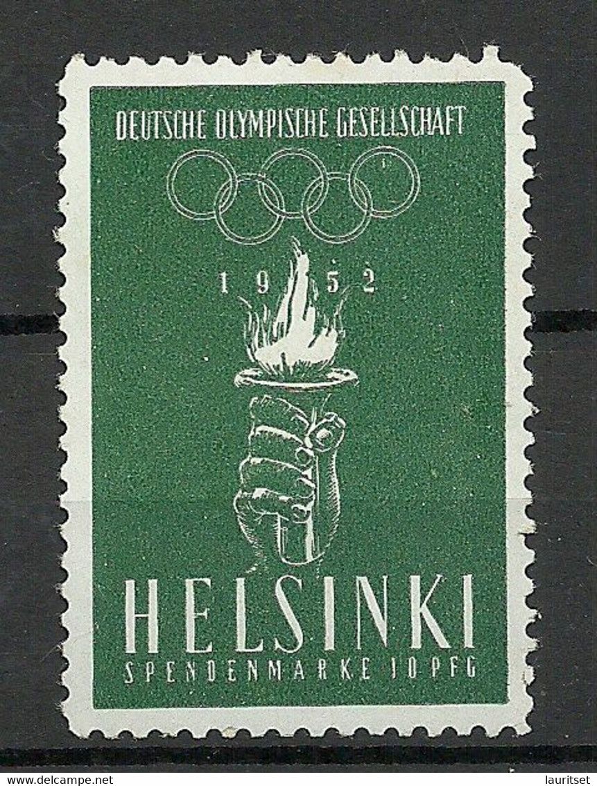 Reklamemarke Helsinki Olympia 1952 Deutsche Olympische Gesellschaft Vignette Advertising MNH - Sommer 1952: Helsinki