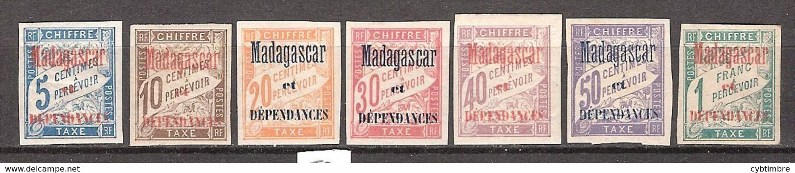 Madagascar: Yvert Taxe  N° 1/7*, La Serie Compléte - Timbres-taxe