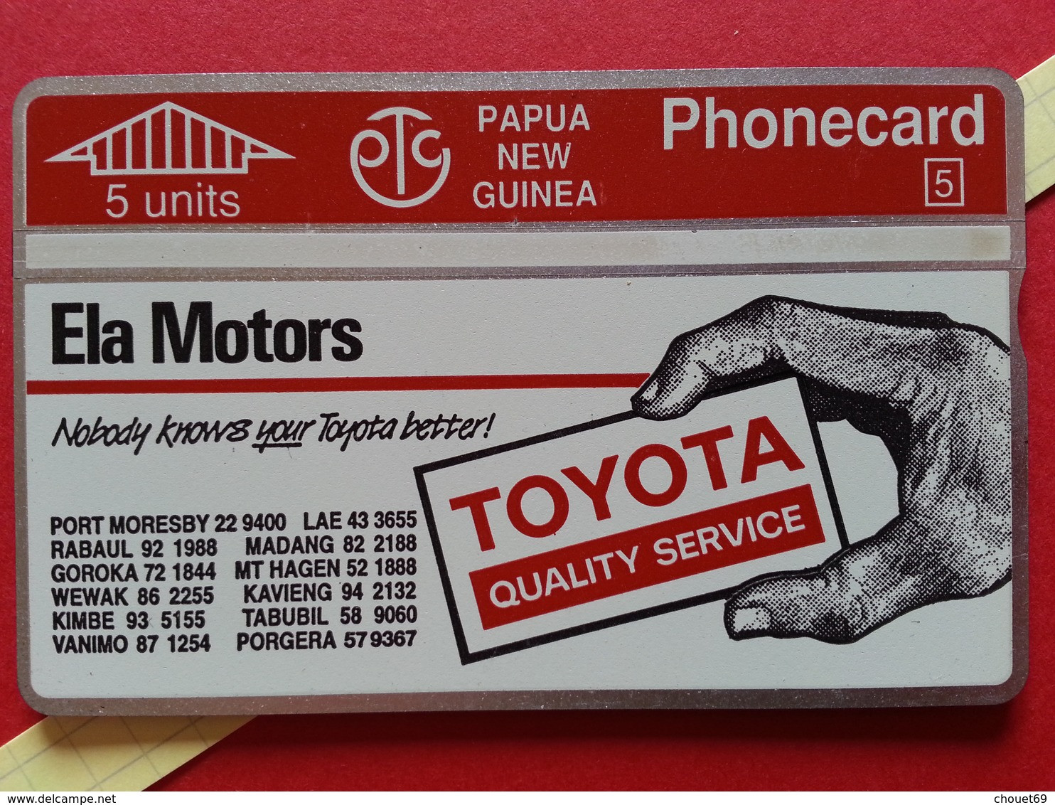 PAPUA NEW GUINEA L&G 5u Ela Motors TOYOTA Service Car CN : 211B Porgera 57 9367  Neuve MINT (TP320 - Papua Nuova Guinea