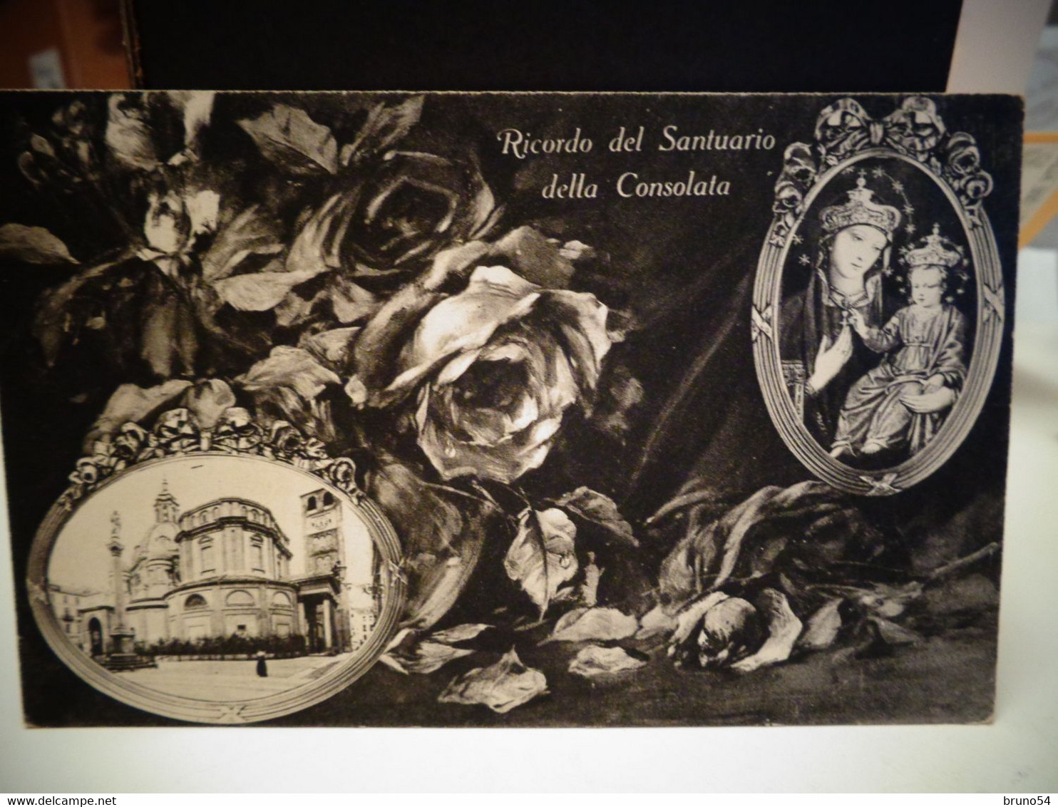 Cartolina Ricordo Del Santuario Della Consolata Prov Torino 1949 Timbro Profumo Orchidea - Iglesias
