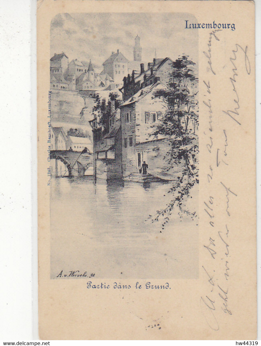 Luxembourg - Partie Dans Le Grund - 1898 Nach Würzburg - Luxembourg - Ville