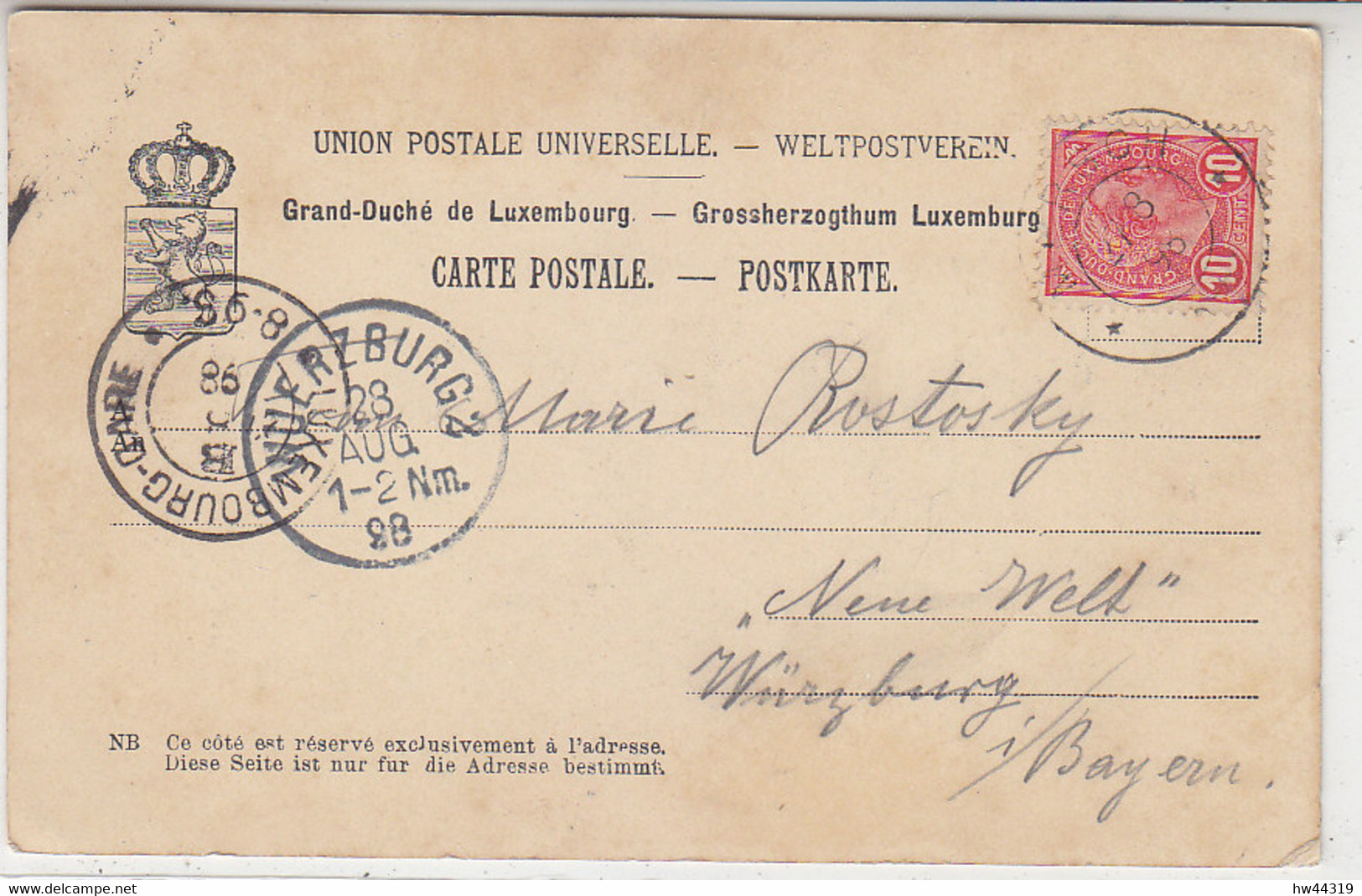 Luxembourg - Partie Dans Le Grund - 1898 Nach Würzburg - Luxembourg - Ville