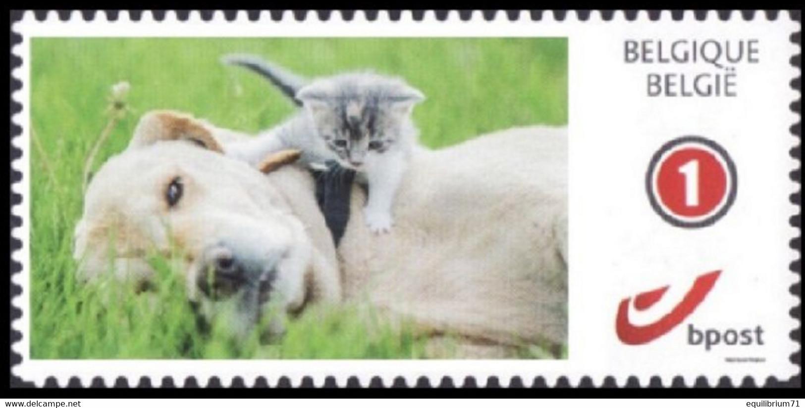 DUOSTAMP** / MYSTAMP** Chien & Chat / Hond En Kat / Hund Und Katze - Autocollant / Zelfklevend / Selbstklebend - Ungebraucht