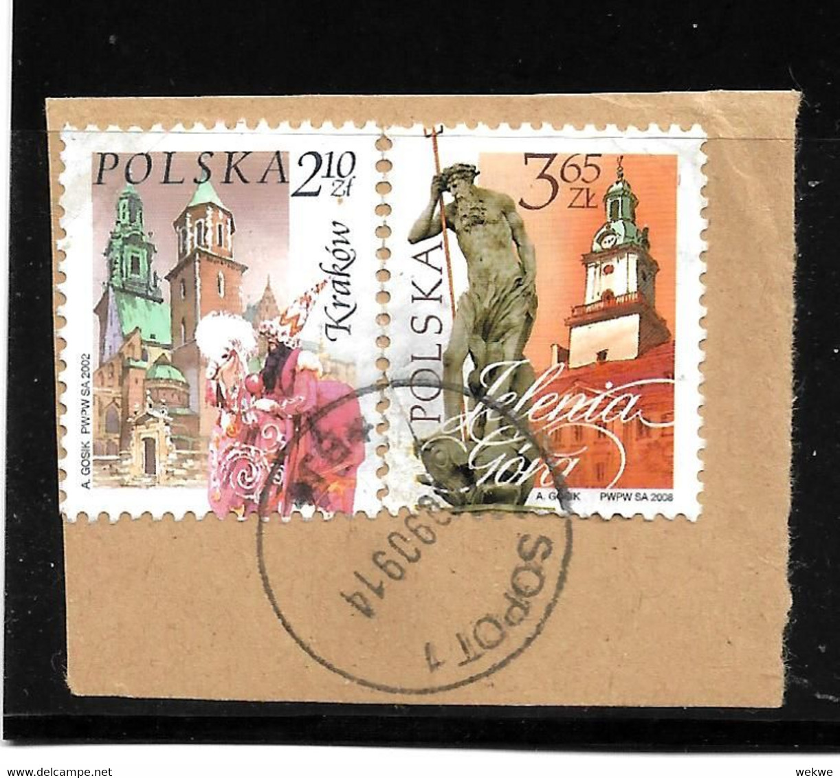 POLEN001 / Fragment Mit Stadtansichten 2014 O - Used Stamps