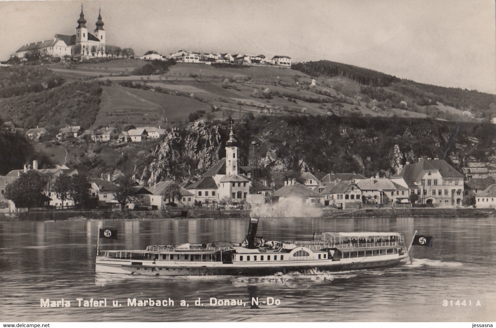 AK - NÖ - Beflaggter Alter Dampfer HABSBURG Bei Maria Taferl - 1940 - Maria Taferl