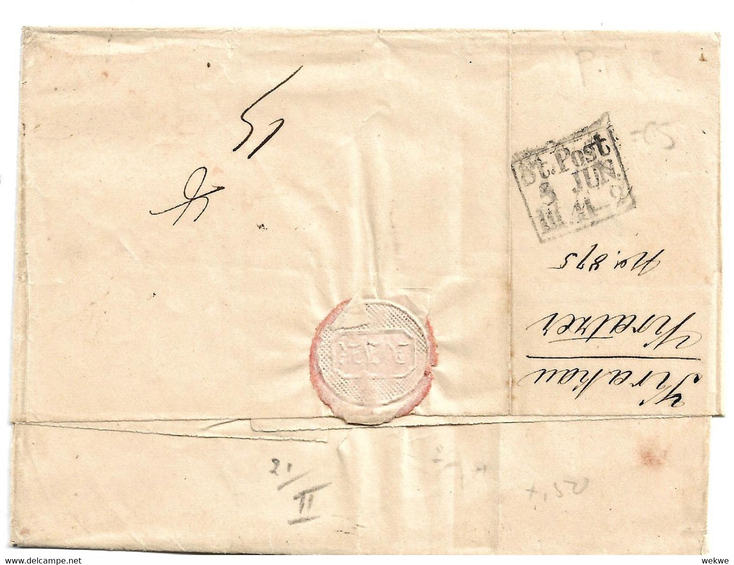 POLEN060a / POLEN - Preussisches  Postamt Krakau 1843 - ...-1860 Vorphilatelie