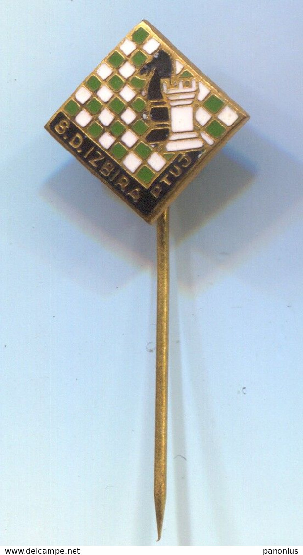 CHESS  ECHECS  SCHACH - Izbira Ptuj Slovenia, Vintage Pin, Badge, Abzeichen, Enamel - Jeux