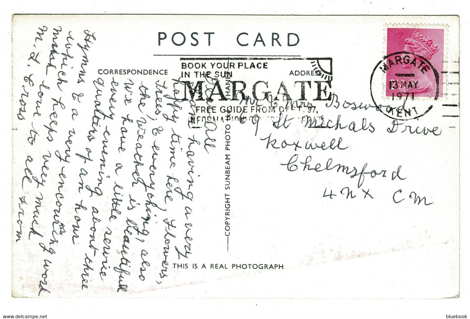 Ref 1423 -  Real Photo Multiview Postcard - Greenside Hotel Westbrook - Good Margate Slogan - Margate