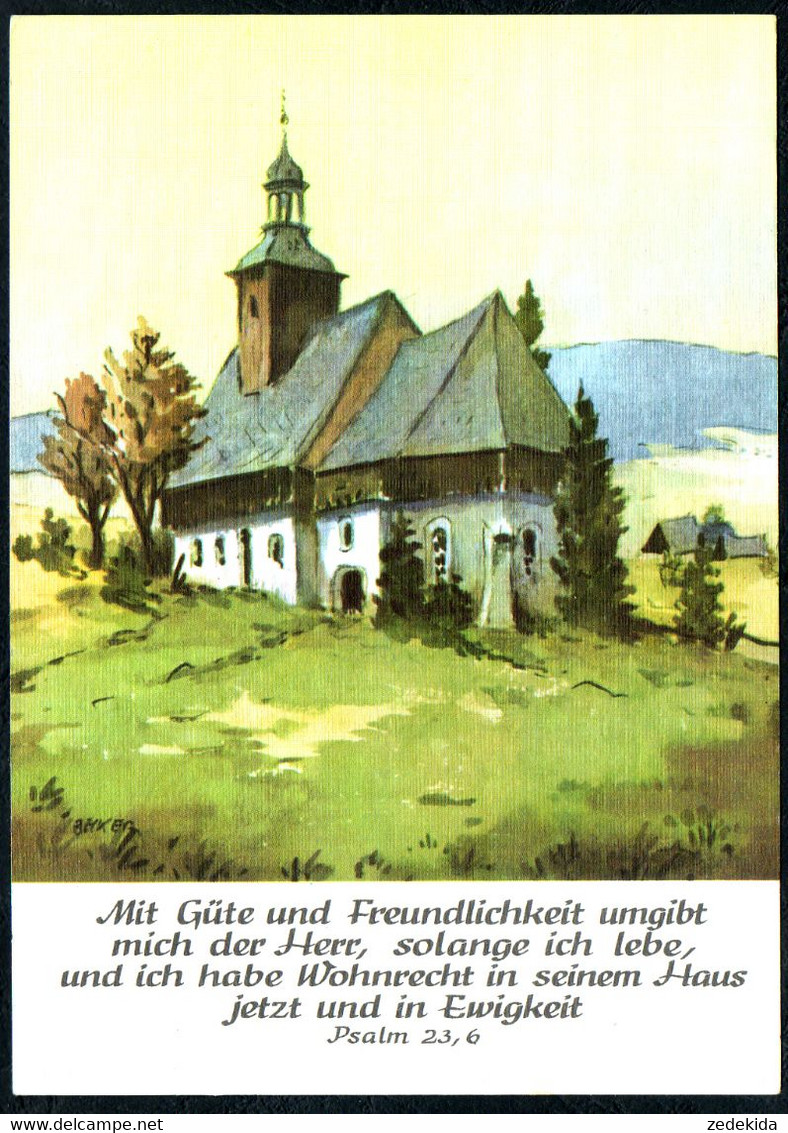 E3550 - TOP Lauterbach Kirche Aquarell Willy Becker - Schrift Heinz Kirsch - Max Müller Karl Marx Stadt - Marienberg