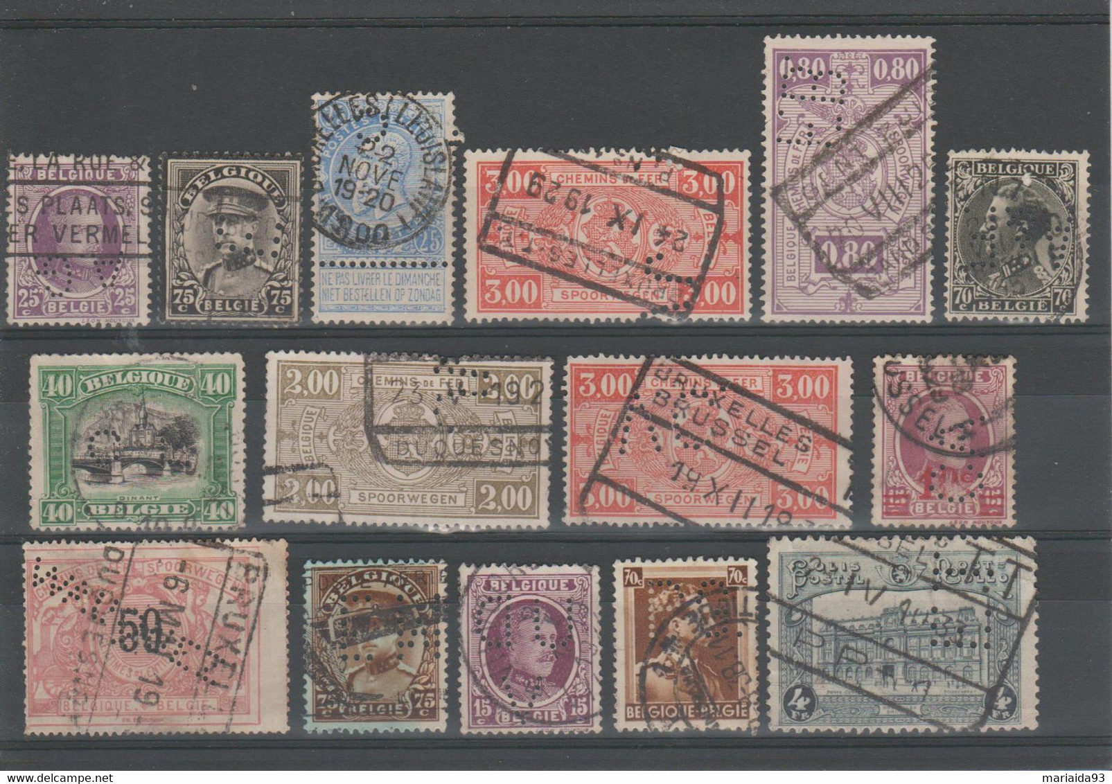 BELGIQUE - LOT DE TIMBRES PERFORES - PERFIN STAMPS - Unclassified