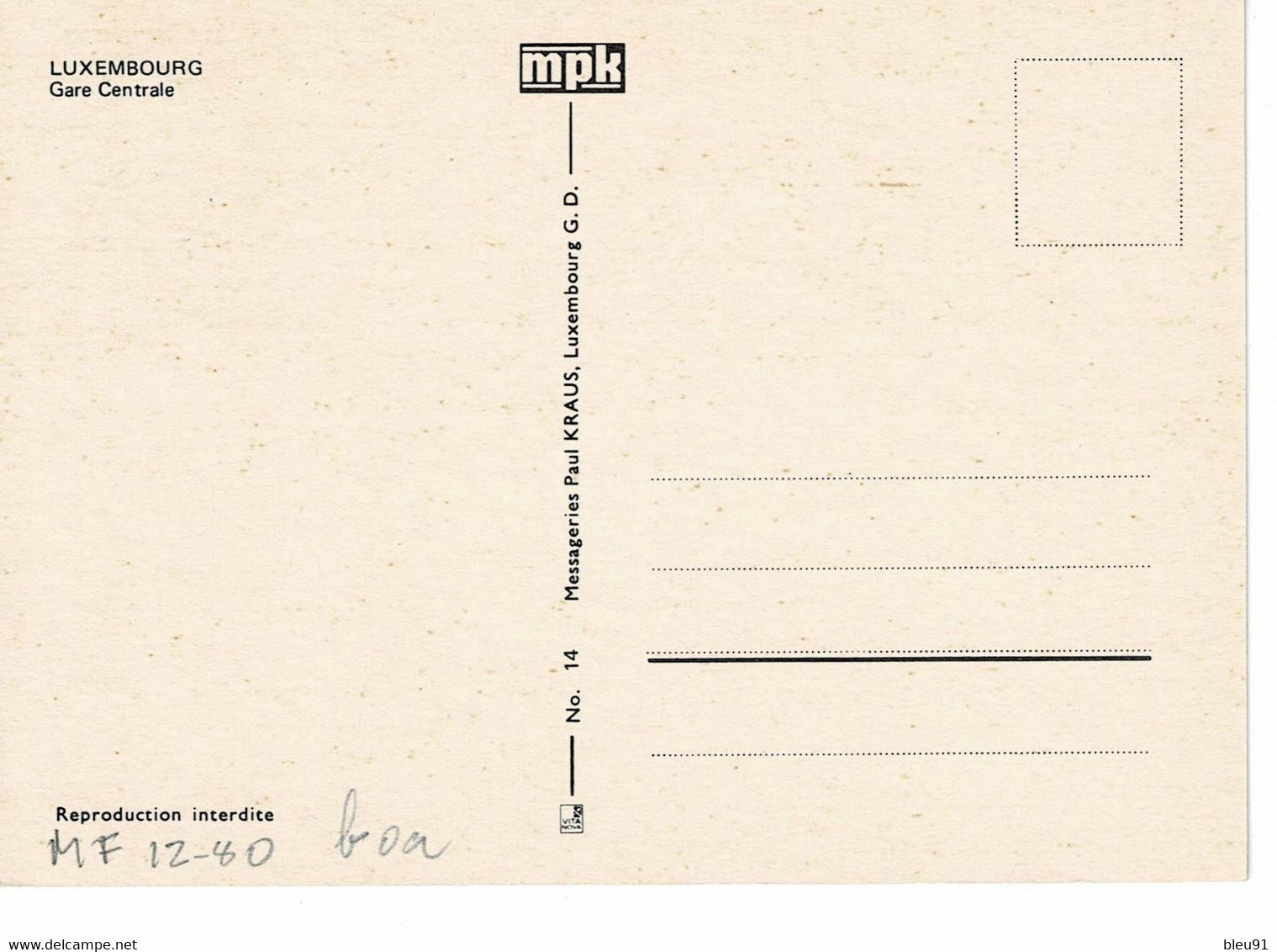 CARTE MAXIMUM  LUXEMBOURG CHEMINS DE FER GARE CENTRALE 1979 - Cartes Maximum