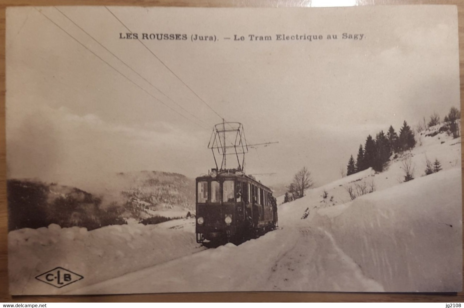 Carte Postale Les Rousses Le Tram Electrique Au Sagy 1923 - Altri & Non Classificati