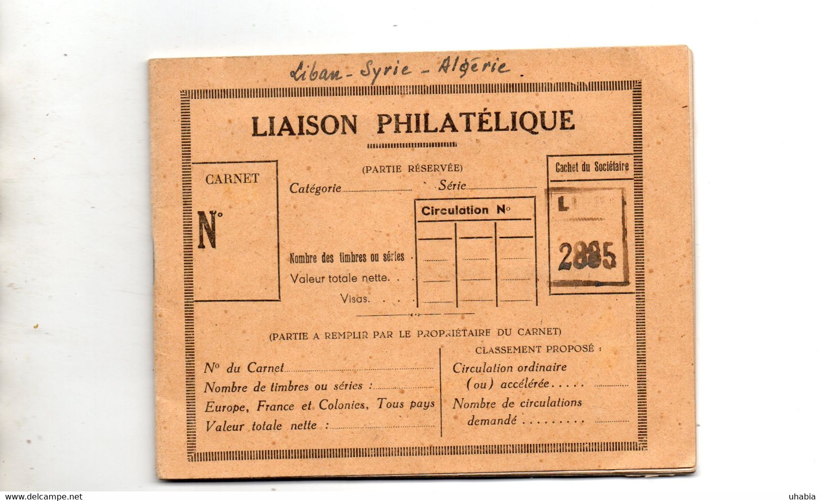 Grand Liban. Syrie. Algerie. Carnet De Liaison Philatelique. 97 Timbres Voir Description. - Collezioni (in Album)