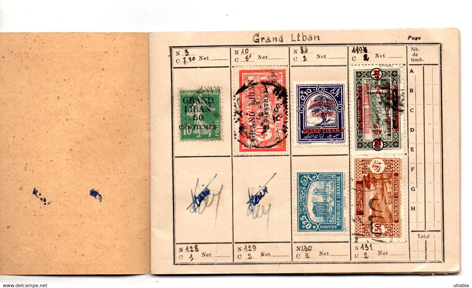 Grand Liban. Syrie. Algerie. Carnet De Liaison Philatelique. 97 Timbres Voir Description. - Collezioni (in Album)