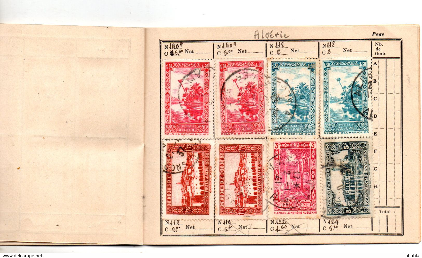 Grand Liban. Syrie. algerie. Carnet de liaison philatelique. 97 timbres voir description.