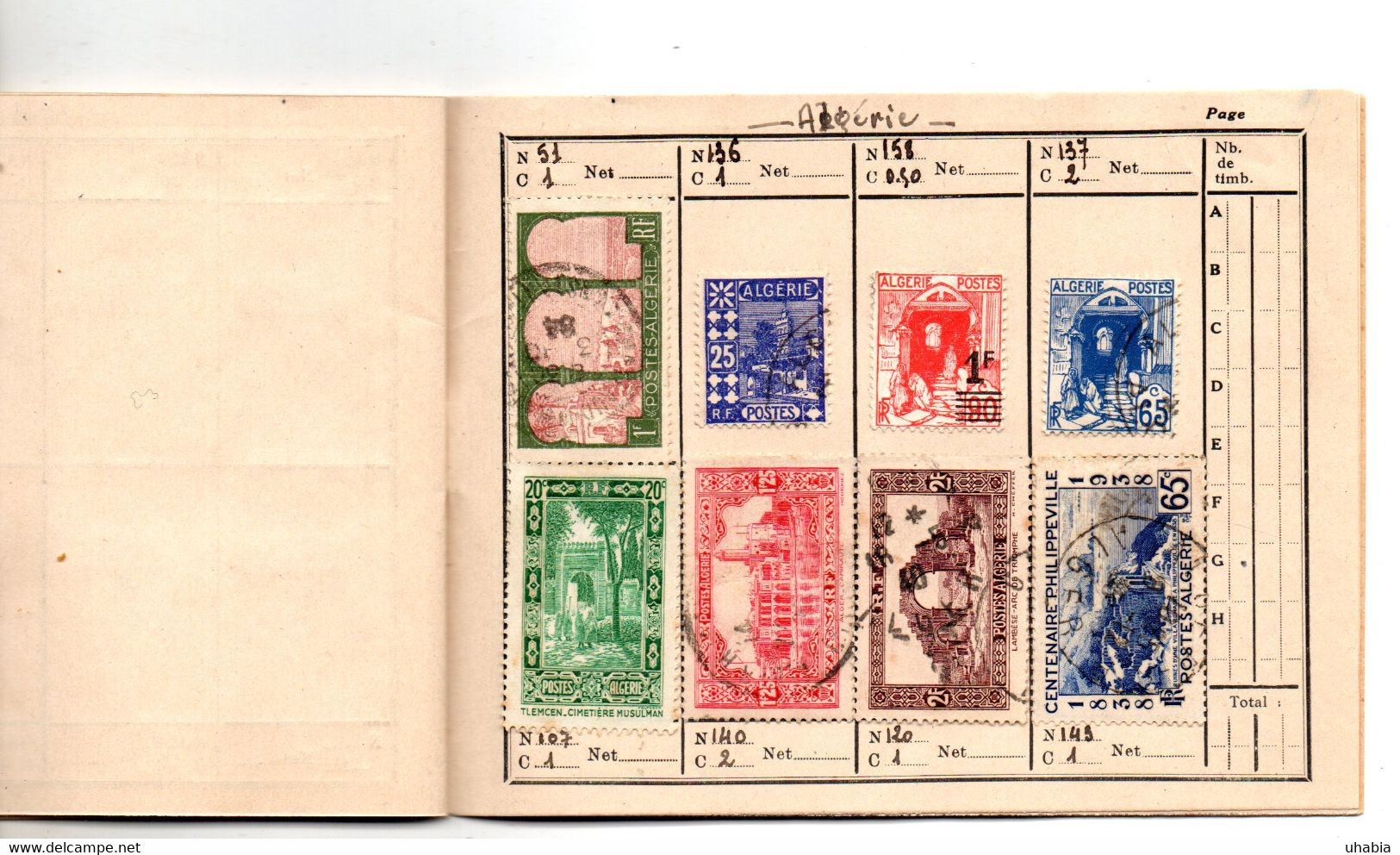 Grand Liban. Syrie. algerie. Carnet de liaison philatelique. 97 timbres voir description.