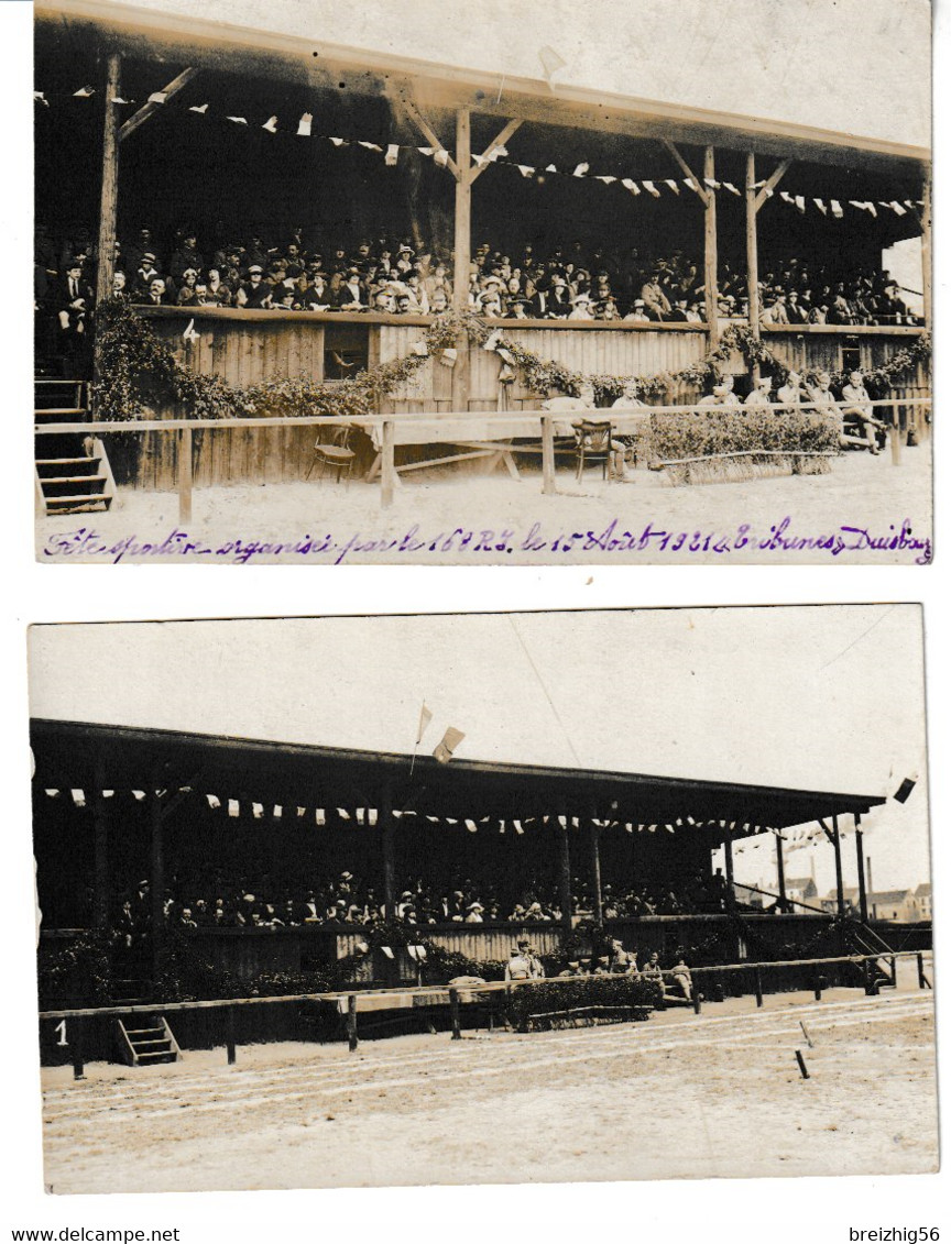 Allemagne DUISBURG  Cartes Photos Fete Sportive Organisée Par Le 168 RI Le 15 Aout 1921 (animation) - Duisburg