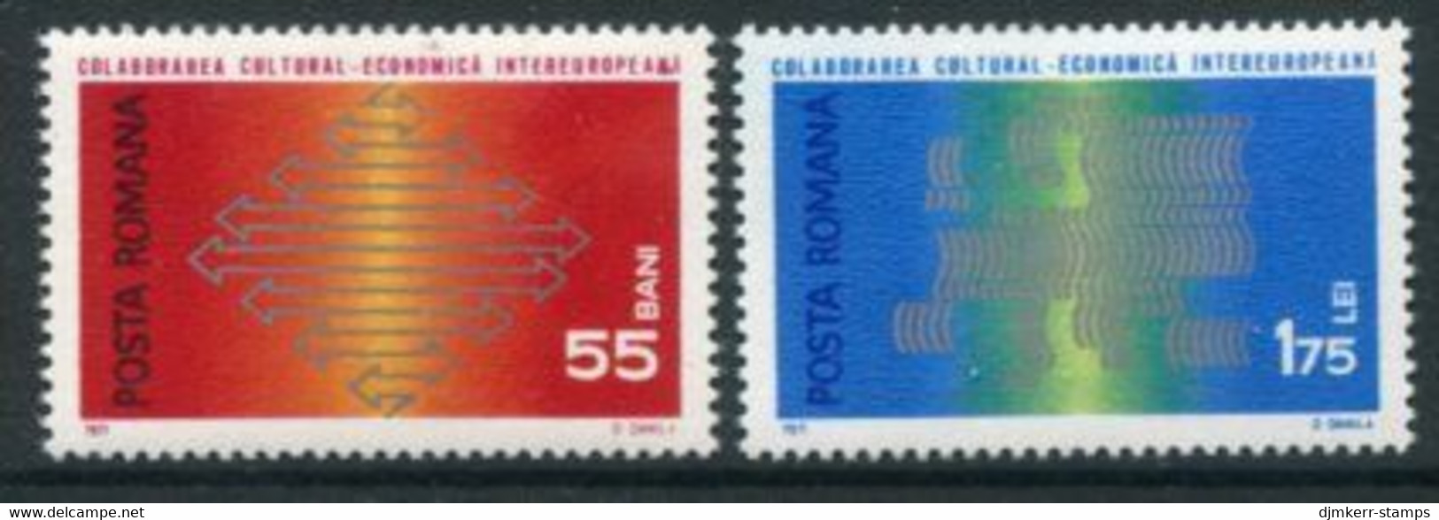 ROMANIA 1971 INTEREUROPA Singles MNH / **. Michel 2919-20 - Nuovi