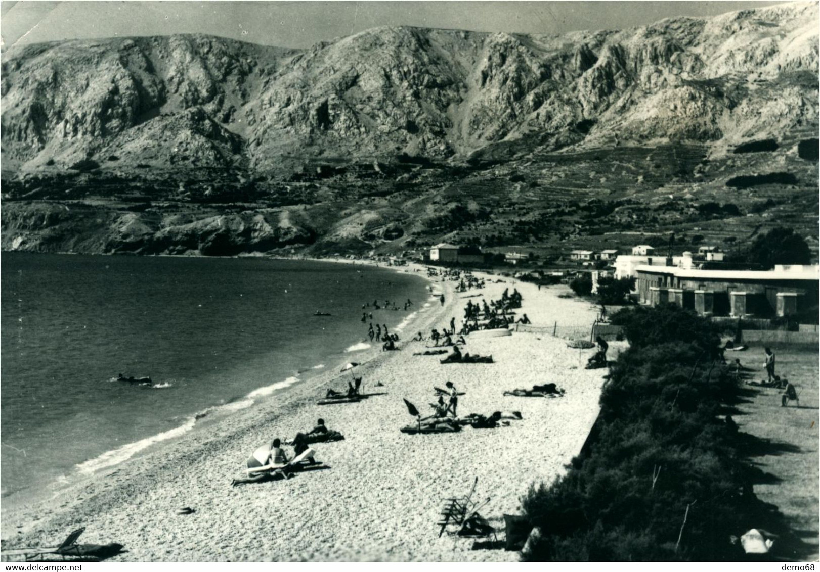 Baska Croatie Plage Animée CPA Croate Ed Généralturist Zagreb 1968 - Croatia