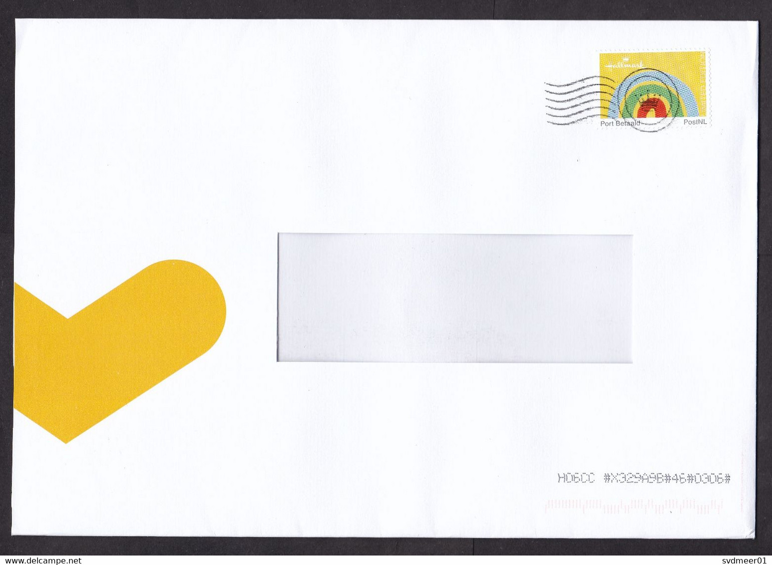 Netherlands: Cover, 2020, 1 Cinderella Stamp, Postage Paid PostNL, Issued For Hallmark, Rainbow (traces Of Use) - Lettres & Documents