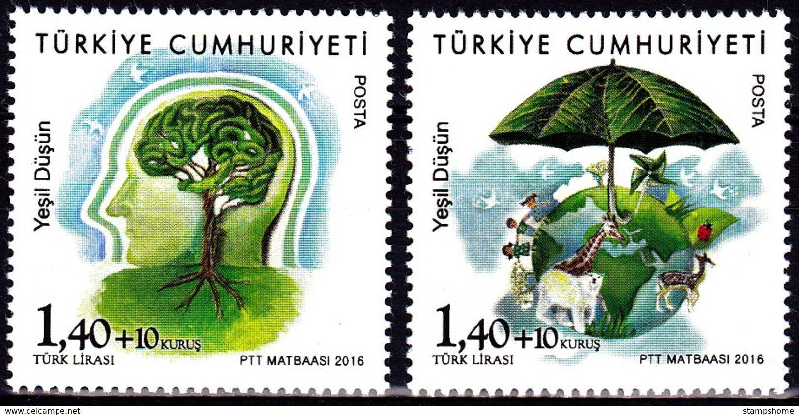 Europa Cept - 2016 - Turkey, Turkei - (Think Green) ** MNH - 2016