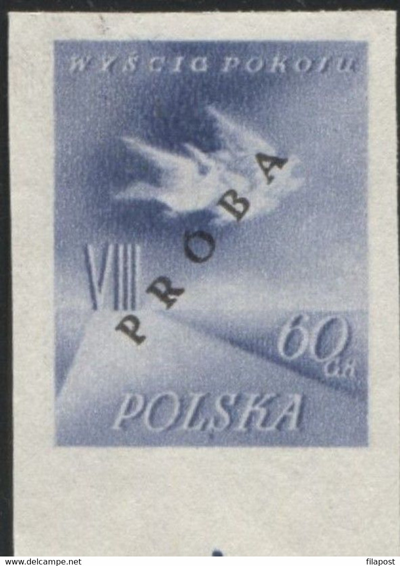 Poland 1955 Mi 906 VIII International Cycling Peace Race Original Proof Colour Guarantee PZF Expert Wysocki MNH** W04 - Proeven & Herdruk