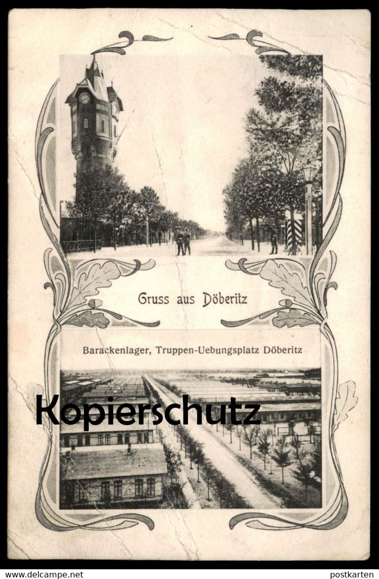 ALTE POSTKARTE GRUSS AUS DÖBERITZ TRUPPEN ÜBUNGSPLATZ DALLGOW BARACKENLAGER Baracken Postcard AK Cpa Ansichtskarte - Dallgow-Döberitz