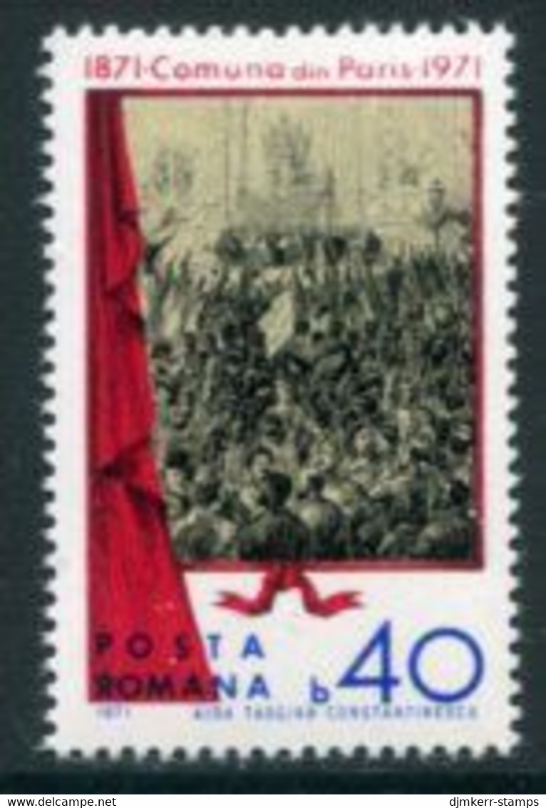 ROMANIA 1971 Centenary Of Paris Commune MNH / **. Michel 2918 - Ungebraucht