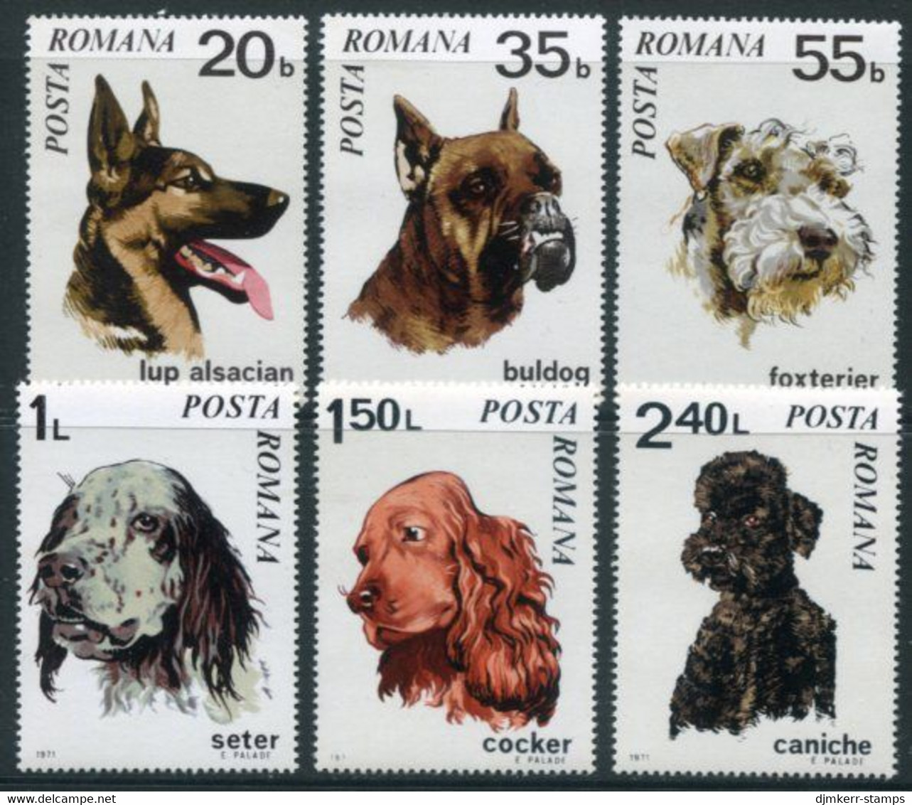 ROMANIA 1971 Dogs MNH / **. Michel 2908-13 - Nuovi