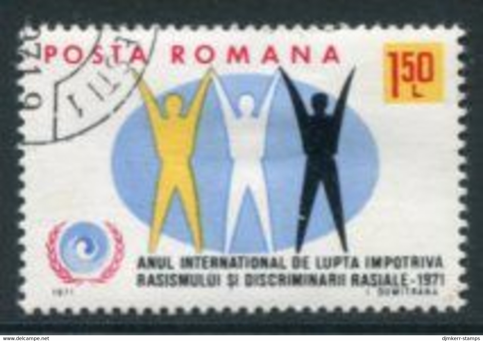 ROMANIA 1971 Year Against Racial Discrimination  Used. Michel 2907 - Used Stamps