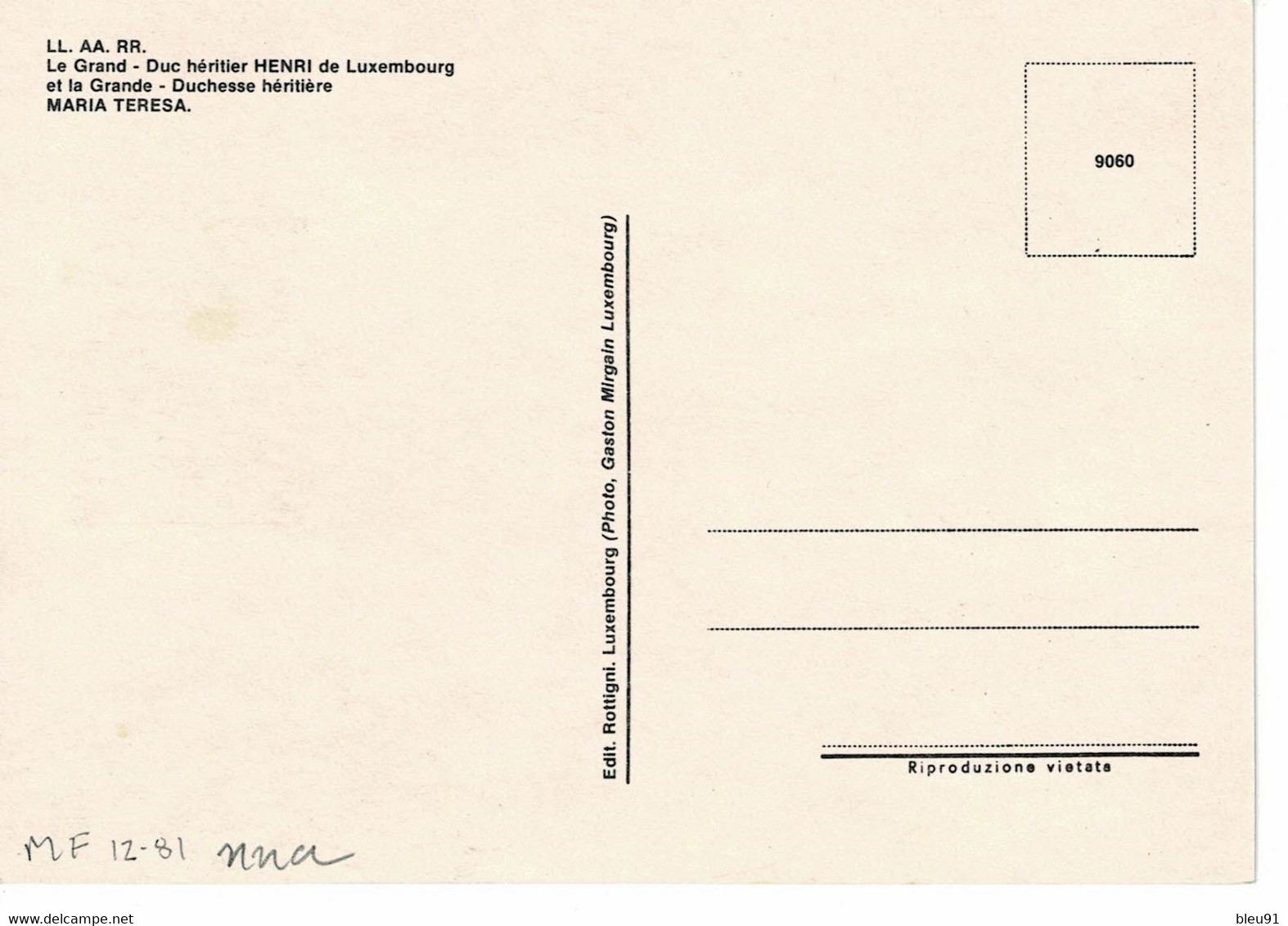 CARTE MAXIMUM  LUXEMBOURG / LA FAMILLE GRAND-DUCALE - Maximumkarten