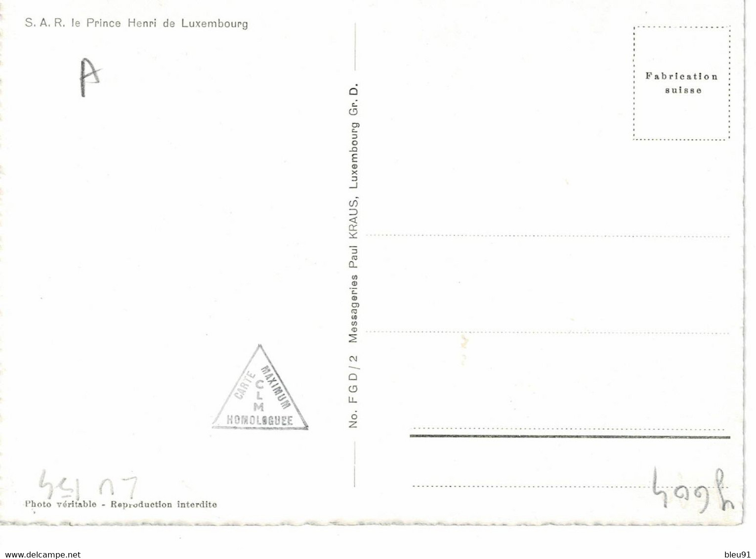 CARTE MAXIMUM  LUXEMBOURG / LA FAMILLE GRAND-DUCALE - Cartes Maximum