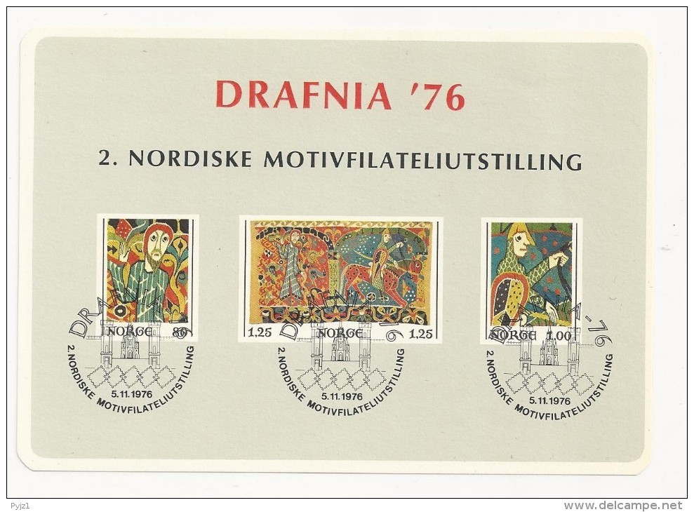 1976 Norway Exhibition Sheetlet, (not Valid For Postage), Drafnia - Proeven & Herdrukken