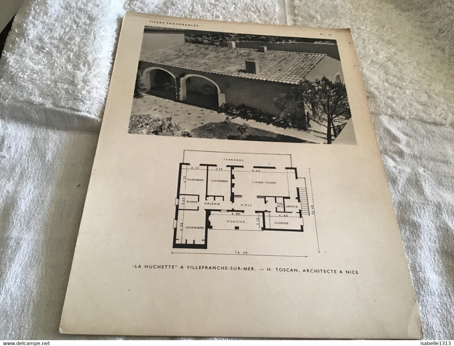 Villas Provençales Sur Carton Planche Plan De La Maison  Architecte L’a Huchette À Villefranche-sur-Mer - Architecture