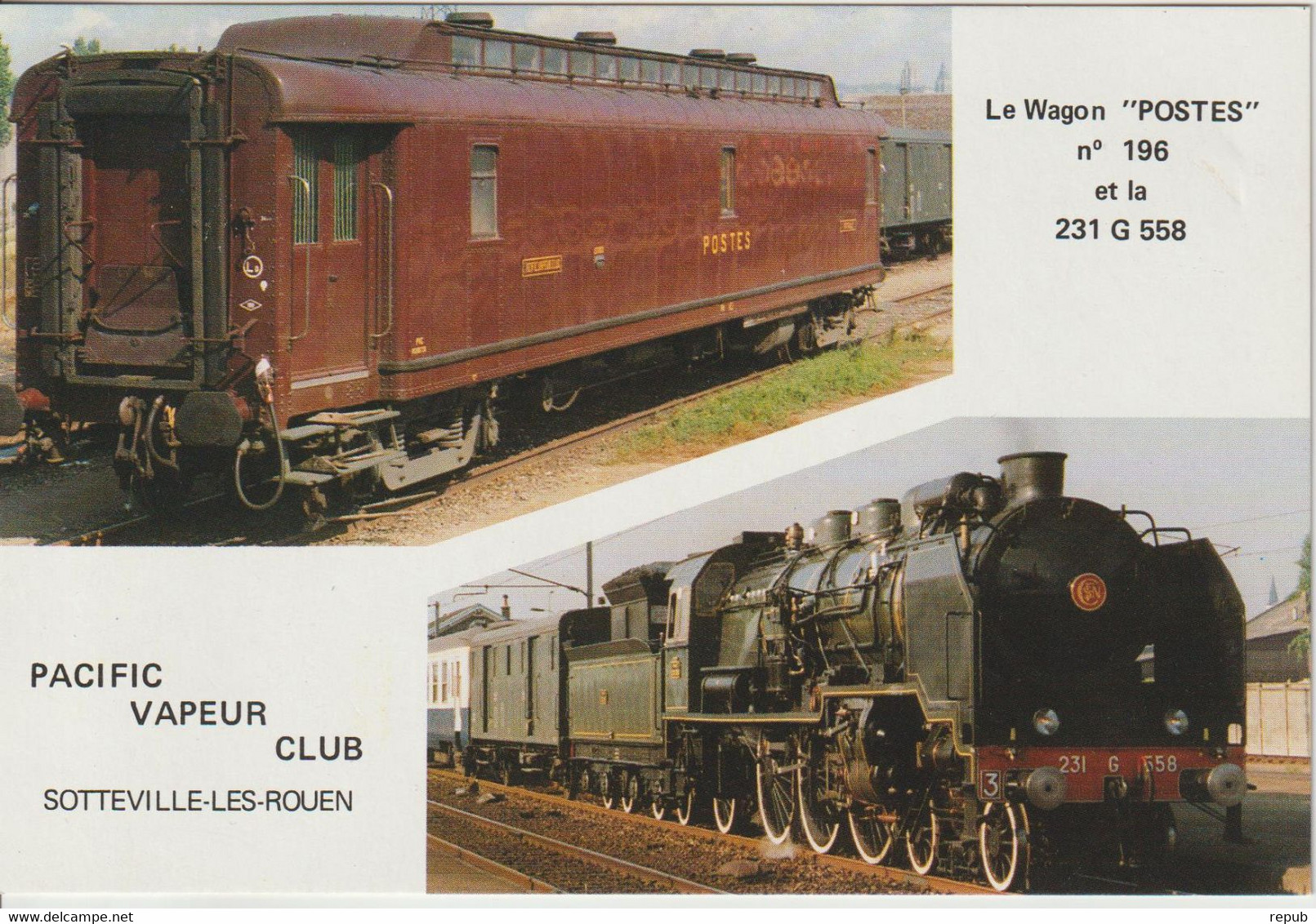 France 1989 Sotteville (76) Bapteme Du Wagon Poste - Commemorative Postmarks