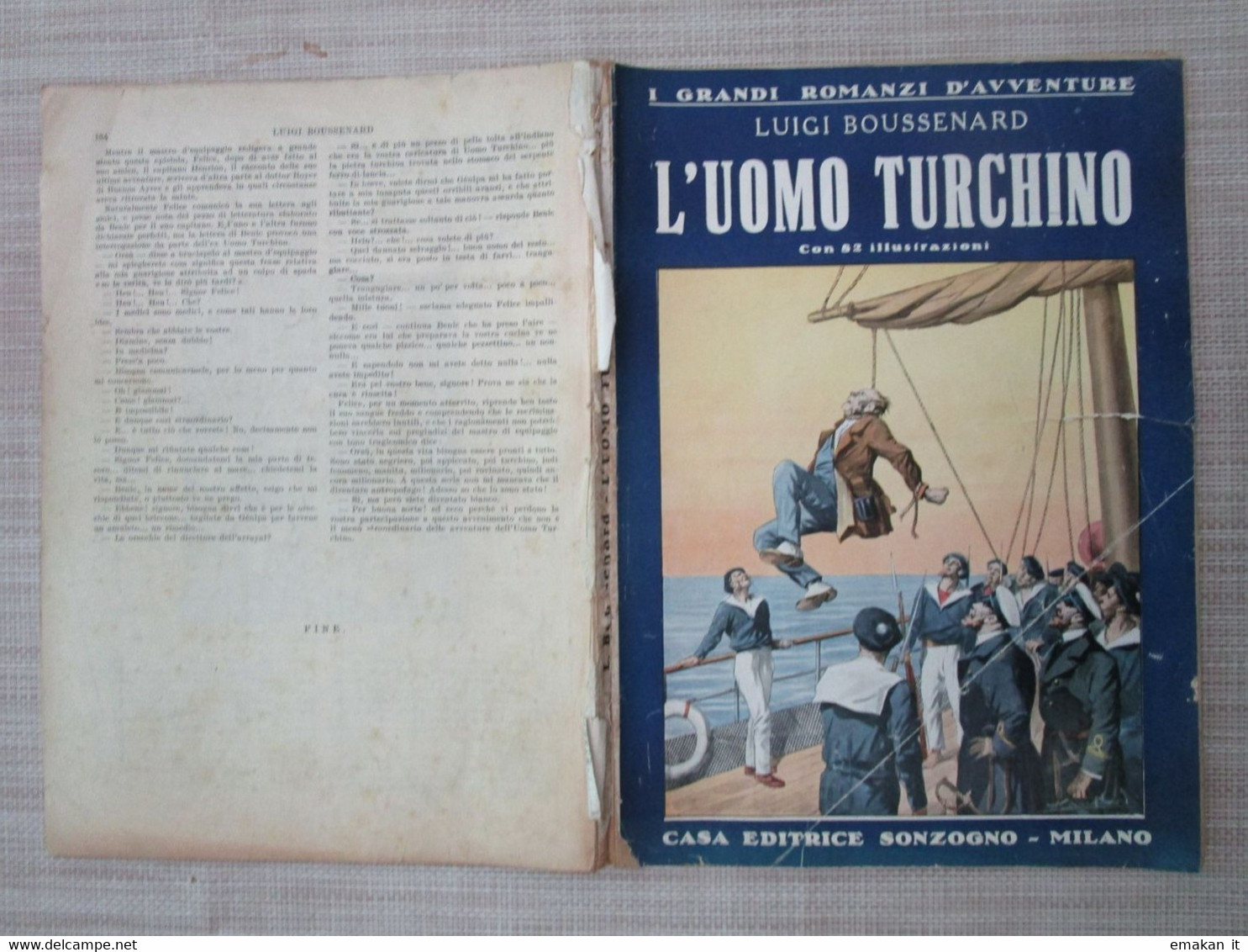 #  L'UOMO TURCHINO  / SONZOGNO 1910 RACCONTO - Clásicos 1930/50