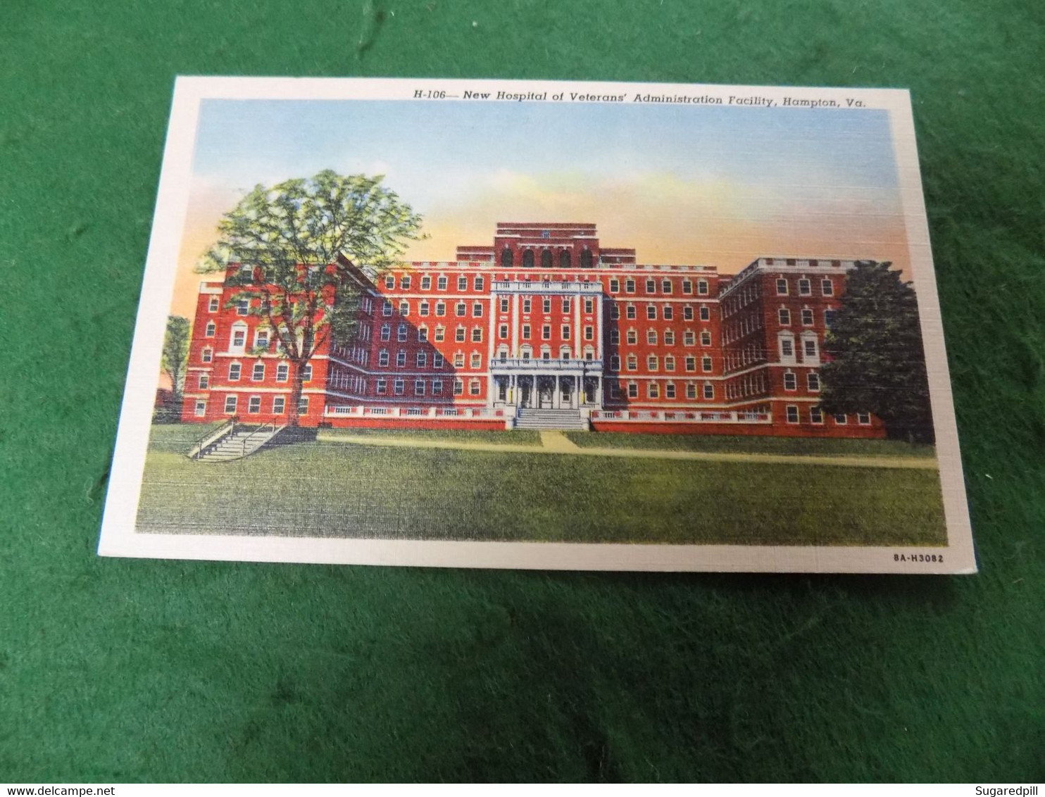 VINTAGE USA: VA Hampton New Hospital Of Veterans Admin Facility Tint Curteich - Hampton