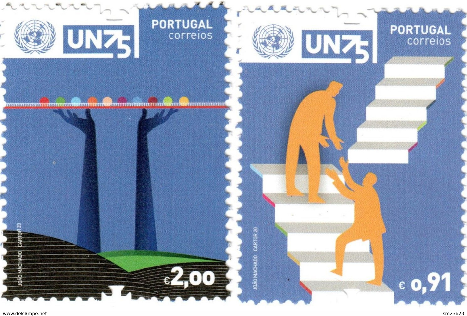 Portugal  2020  Mi.Nr. 4660 / 4661 , 75 Anos United Nations - Postfrisch / MNH / (**) - Ongebruikt