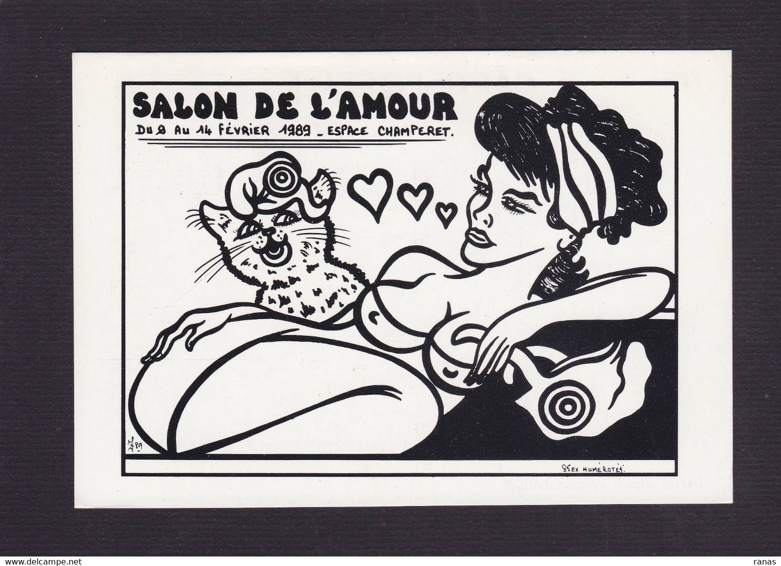 CPM Salon Cartes Postales Tirage Limité Numérotés Non Circulé érotisme Nu Féminin Paris Bicentenaire De La Révolution - Collector Fairs & Bourses