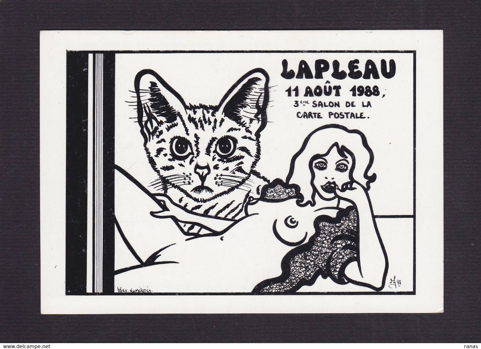 CPM Salon Cartes Postales Tirage Limité Numérotés Non Circulé érotisme Nu Féminin Lapleau - Collector Fairs & Bourses