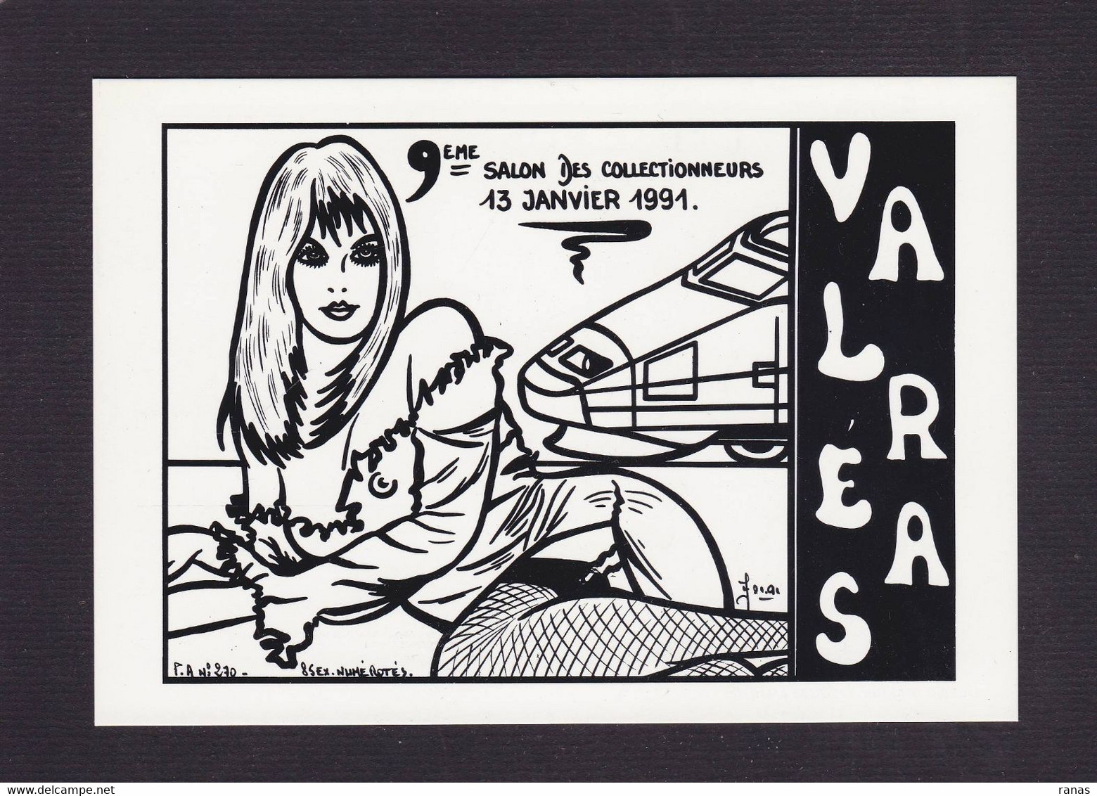 CPM Salon Cartes Postales Tirage Limité Numérotés Non Circulé érotisme Nu Féminin Valréas TGV - Collector Fairs & Bourses