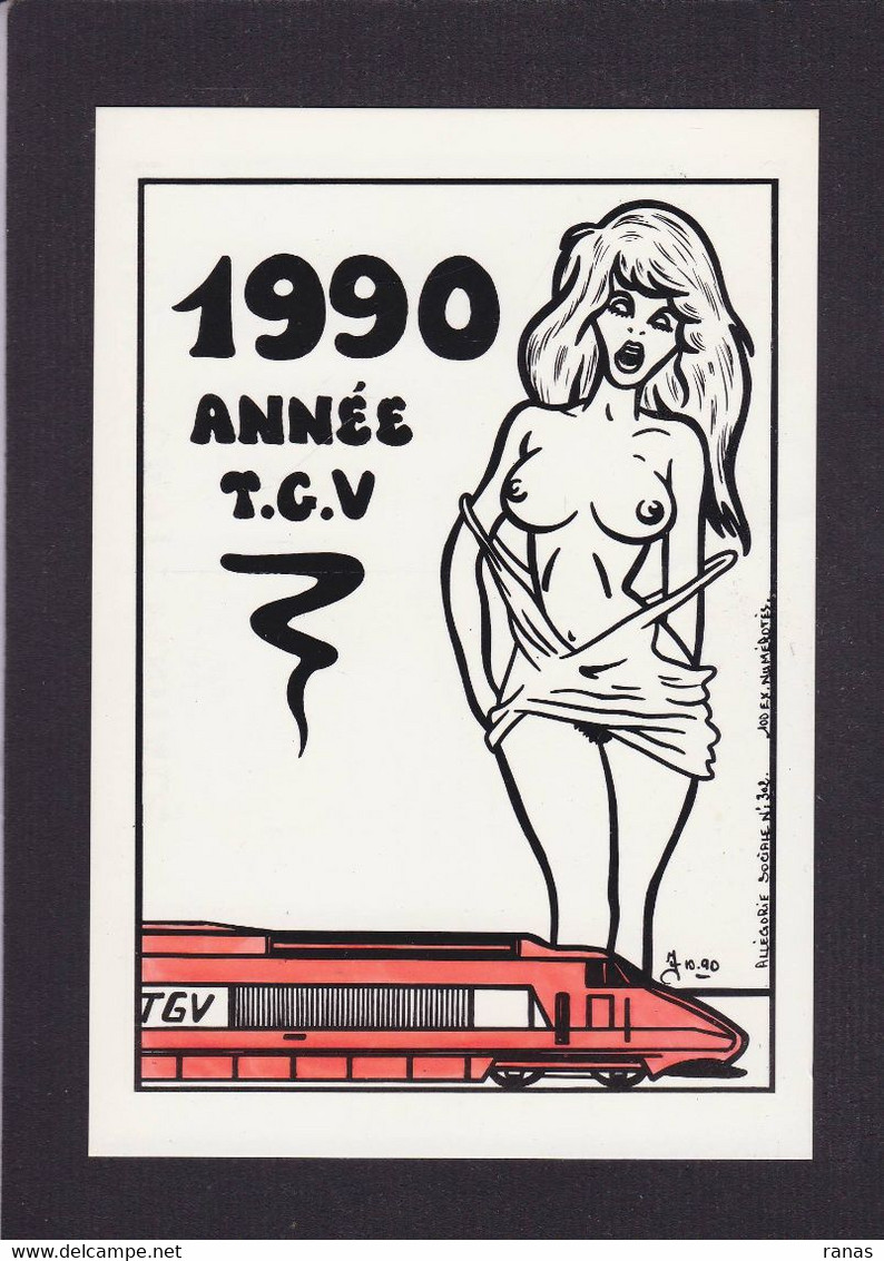 CPM Pin Up Tirage Limité Numérotés Non Circulé érotisme Nu Féminin Année TGV - Pin-Ups