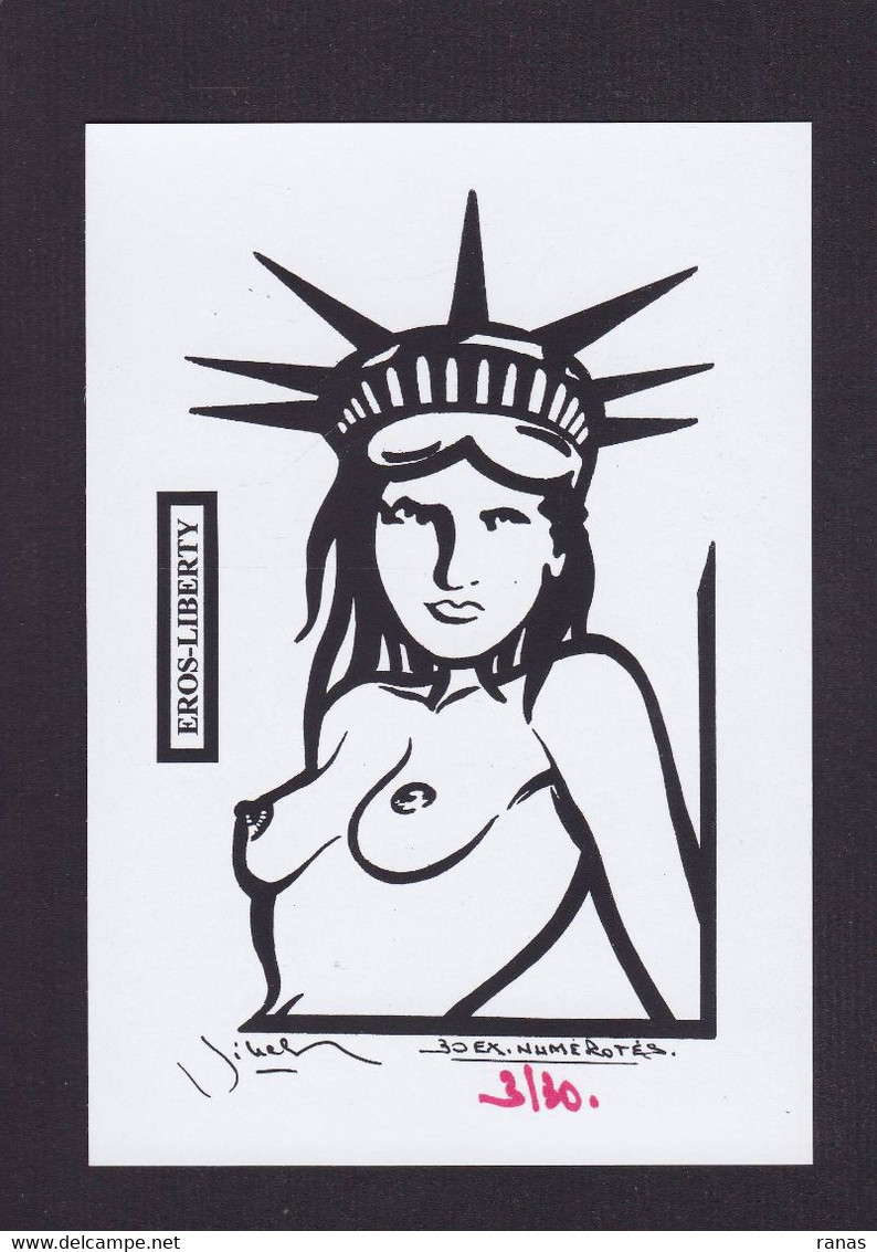 CPM Pin Up Tirage Limité Numérotés Non Circulé érotisme Nu Féminin Statue De La Liberté Liberty - Pin-Ups