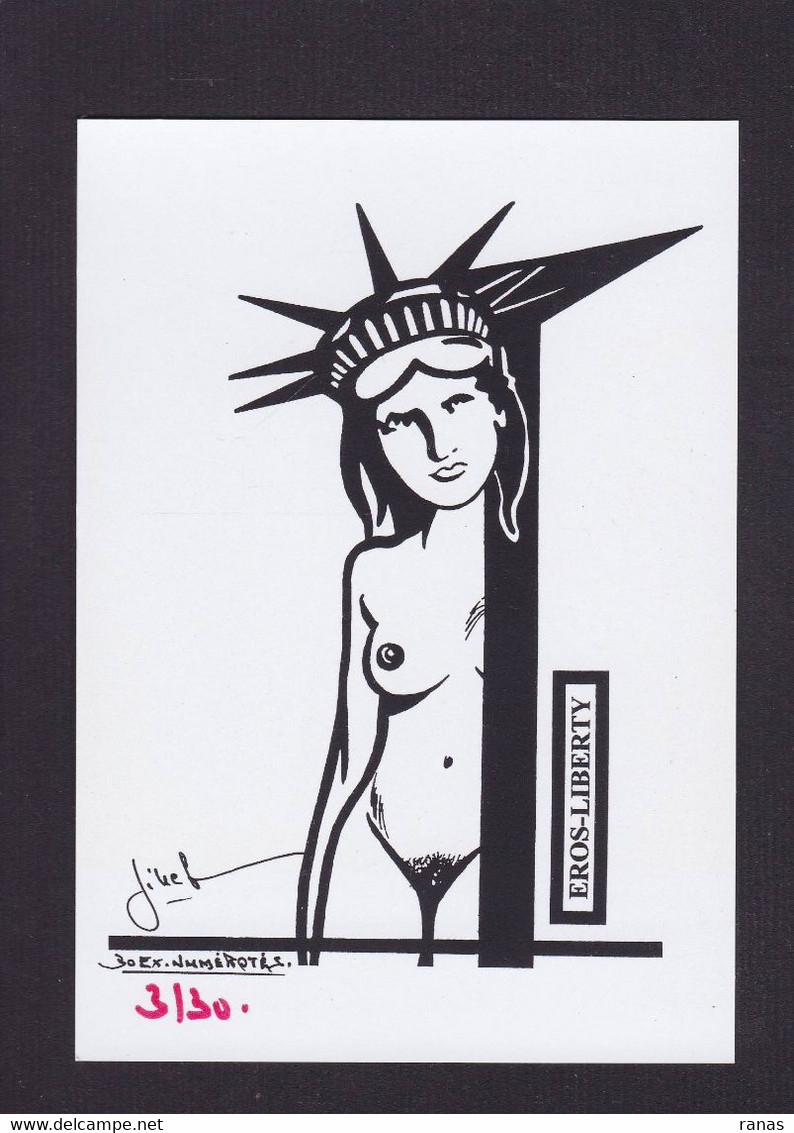 CPM Pin Up Tirage Limité Numérotés Non Circulé érotisme Nu Féminin Statue De La Liberté Liberty - Pin-Ups