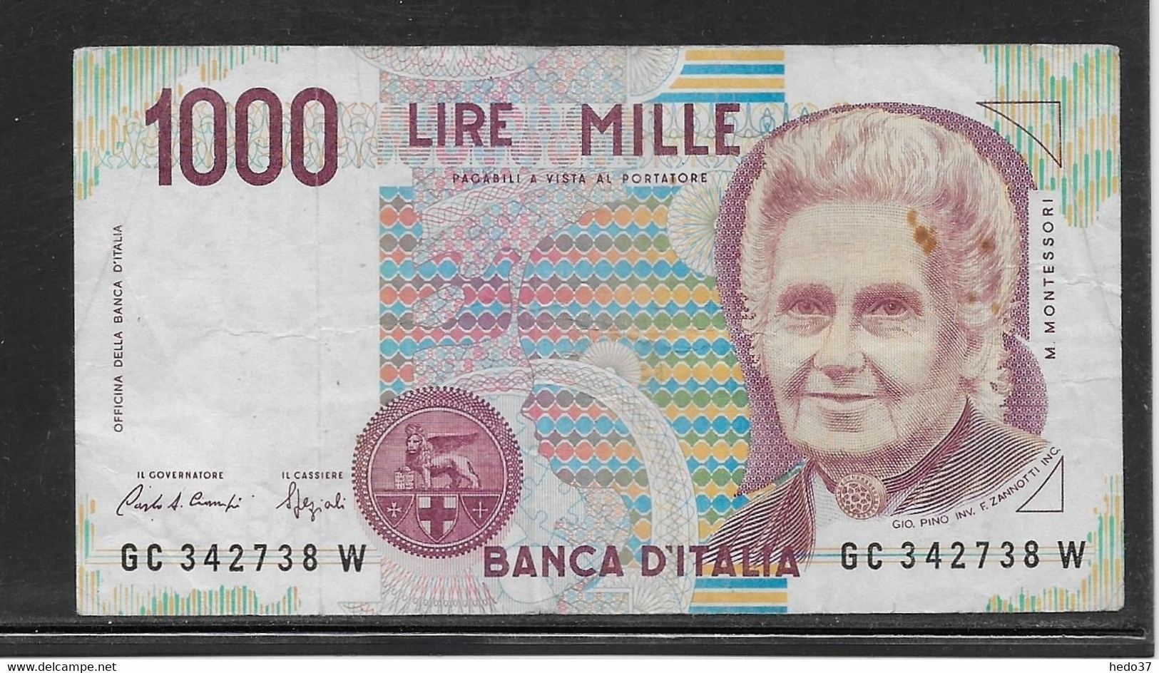 Italie - 1000 Lire - Pick N°114 - TTB - 1000 Liras