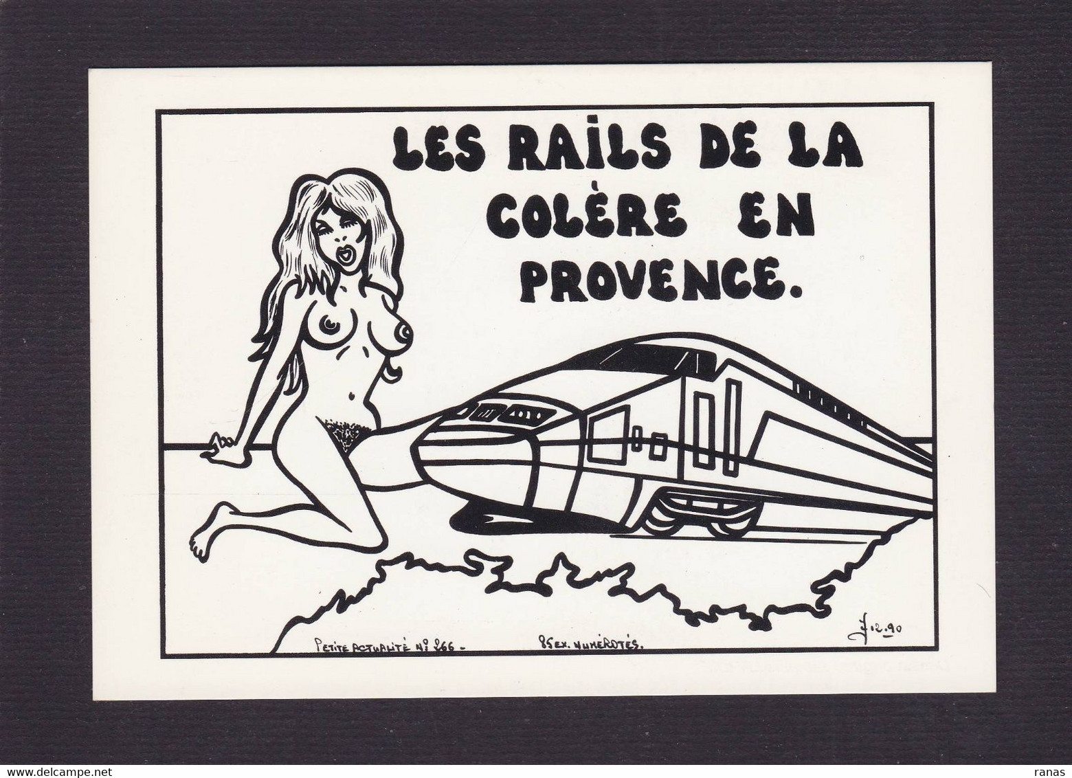 CPM Pin Up Tirage Limité Numérotés Non Circulé érotisme Nu Féminin Provence TGV - Pin-Ups