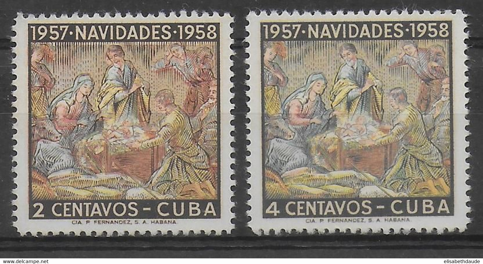 1957 - NOËL - YVERT 468/9 * MLH - COTE = 11 EUR. - Nuevos